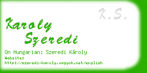 karoly szeredi business card