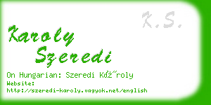 karoly szeredi business card